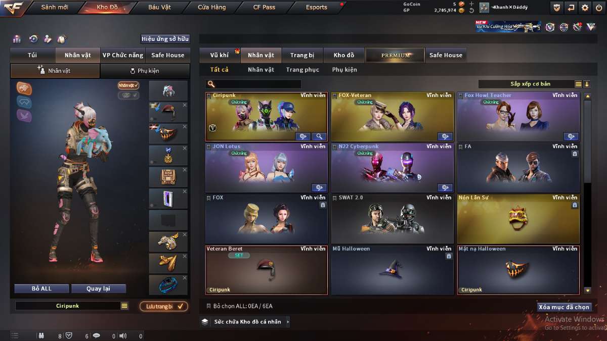 shop acc cf uy tin gia re